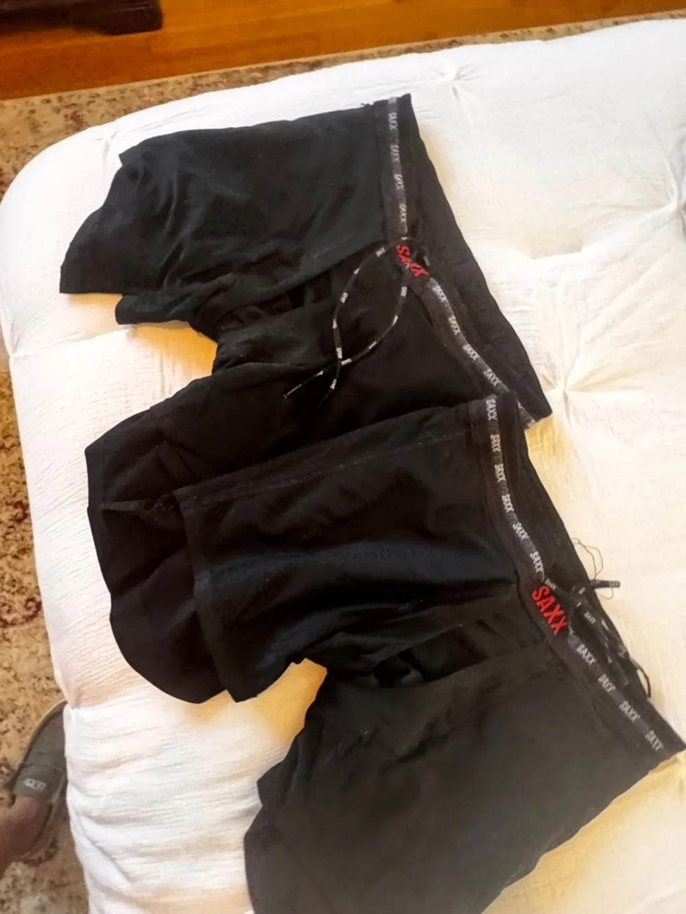 2 pair SAXX Men's Kinetic Run Athletic Shorts - black large 5” inseam - Picture 4 of 4